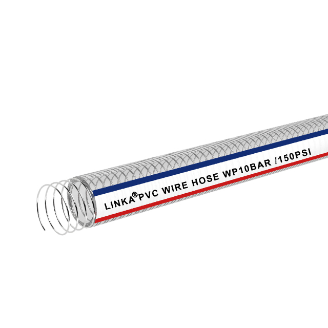 Manguera transparente de alambre de acero de alta presión PVC
