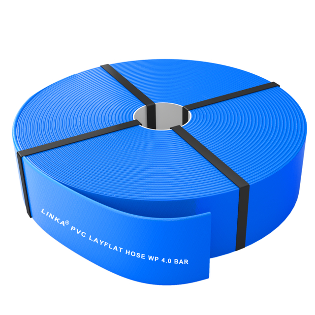 Manguera de PVC Layflat azul ancho de alta resistencia duradera